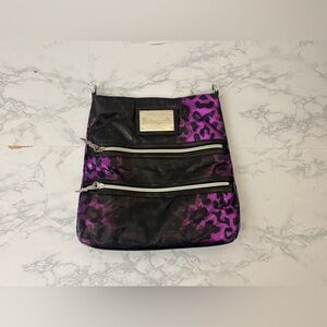 Betsey Johnson Purse Faux Snakeskin Bag Betseyville Purple Pink No Strap